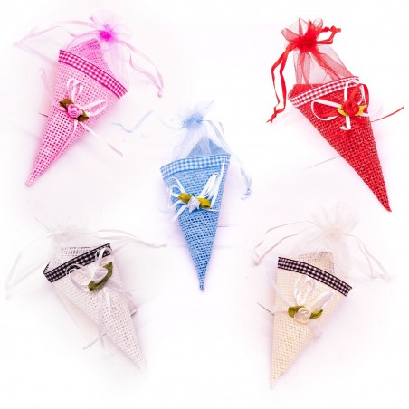 Cono semplice con fiocco per regalo