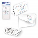 Biglietto d'invito collezione unicorni