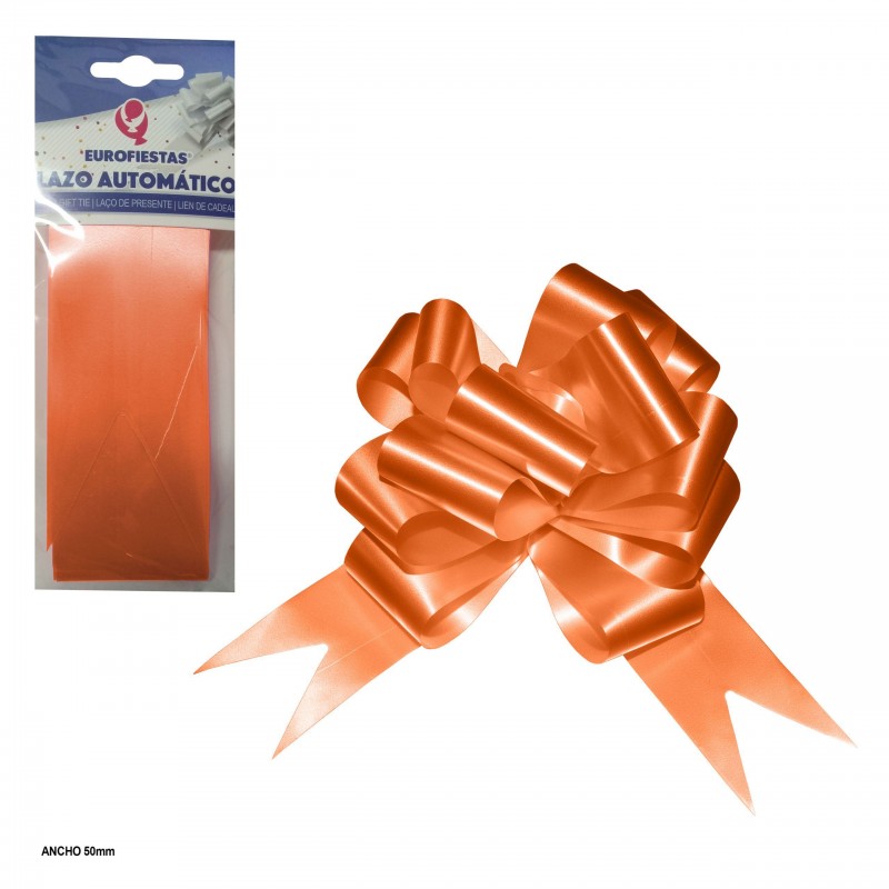 Fiocco auto deco 5 cm arancione liscio