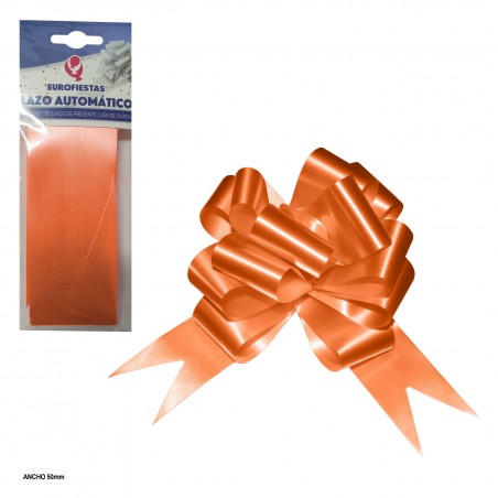 Fiocco auto deco 5 cm arancione liscio