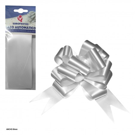 Fiocco deco.autom.5cm liscio bianco