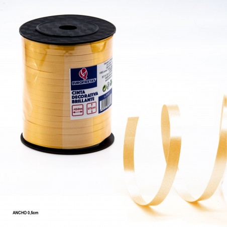 Nastro fiocco rotolo 5mm 450m oro