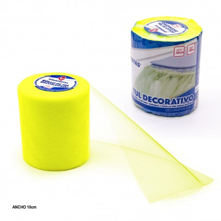 Rotolo di tulle 45m 10cm giallo