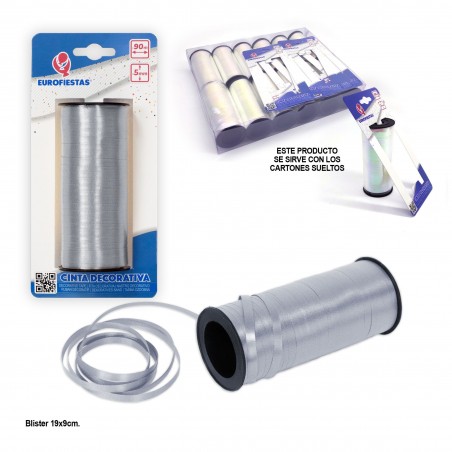 Rotolo di nastro 100m 5mm argento
