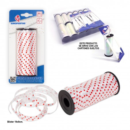 Nastro a rullo 100m 5mm cuori