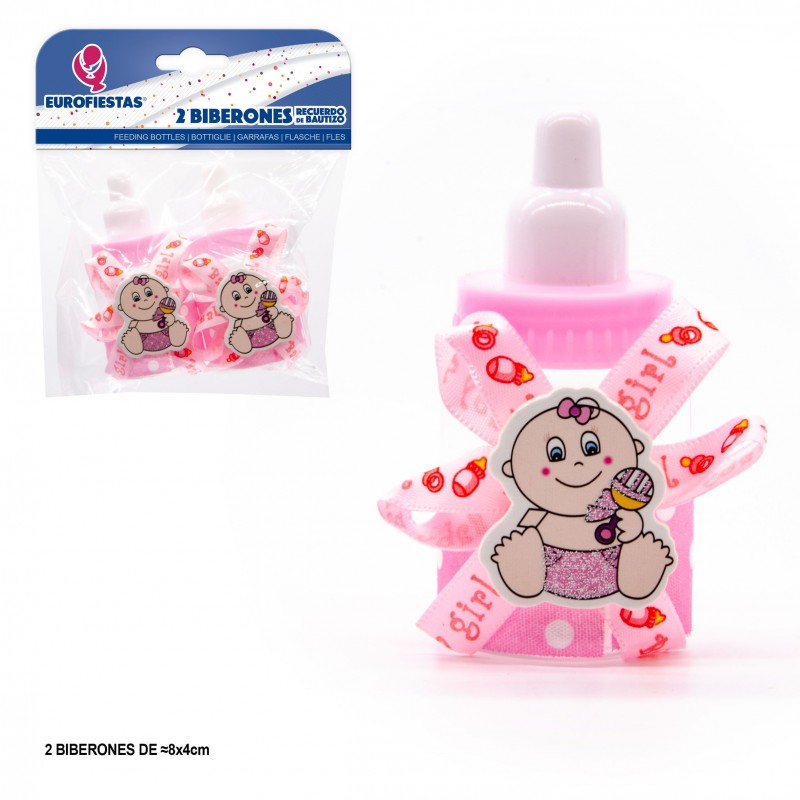 Biberon baby frontale rosa