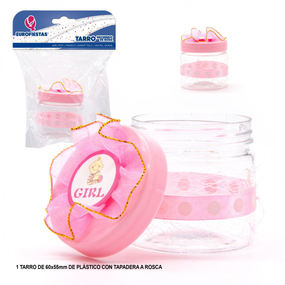 Barattolo rosa per ragazza