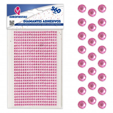 560 diamanti appiccicosi piccoli rosa