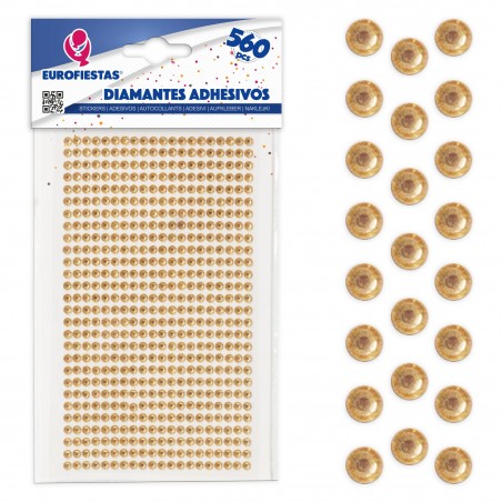 560 peq diamanti adesivi champagne