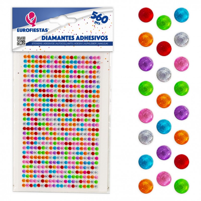 560 diamanti appiccicosi colorati