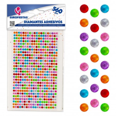 560 diamanti appiccicosi colorati