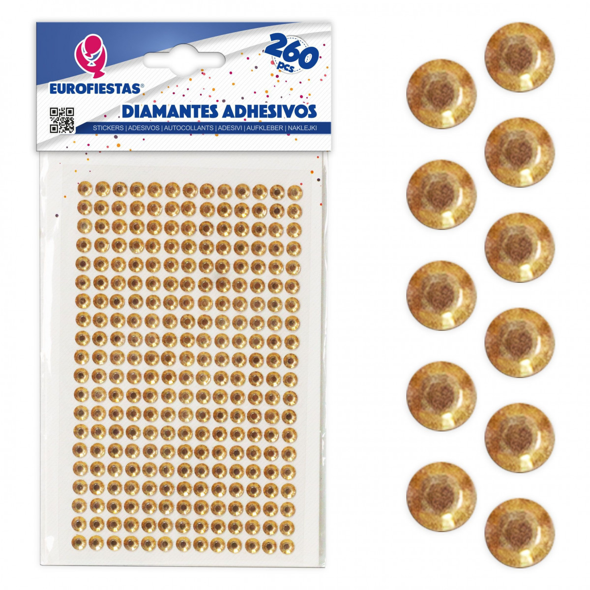 260 diamanti adesivi med champagne