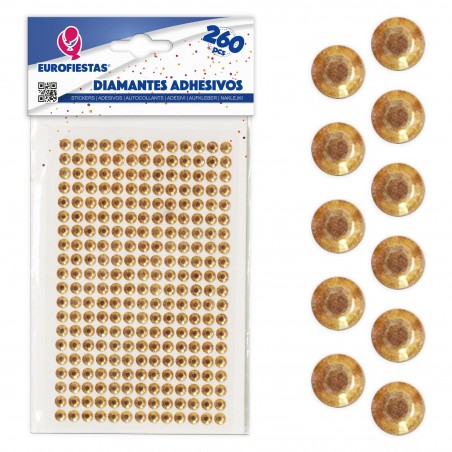 260 diamanti adesivi med champagne