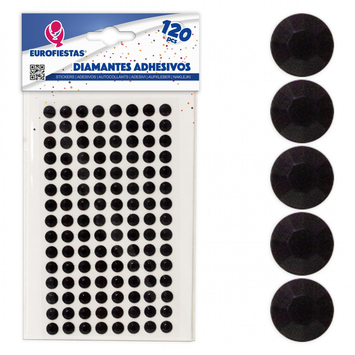 120 diamanti adesivi gr neri