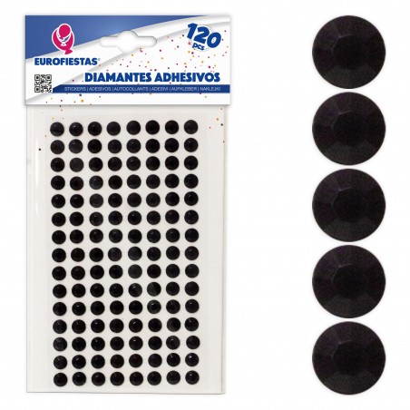 120 diamanti adesivi gr neri