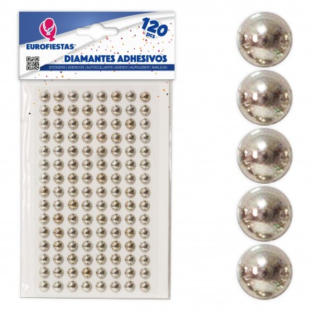 120 gr di diamanti adesivi placcati argento