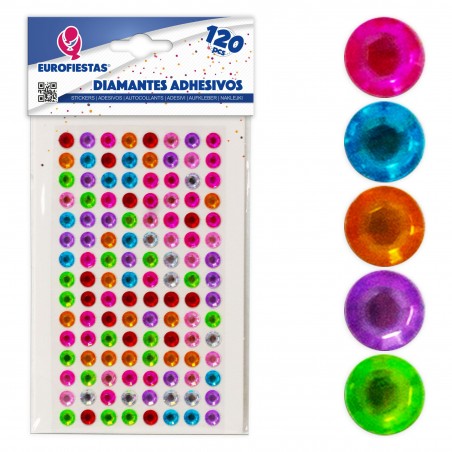 120 diamanti adesivi colorati