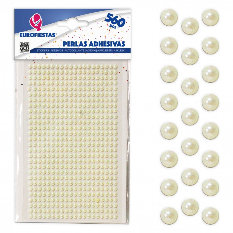 560 perline adesive piccole beige