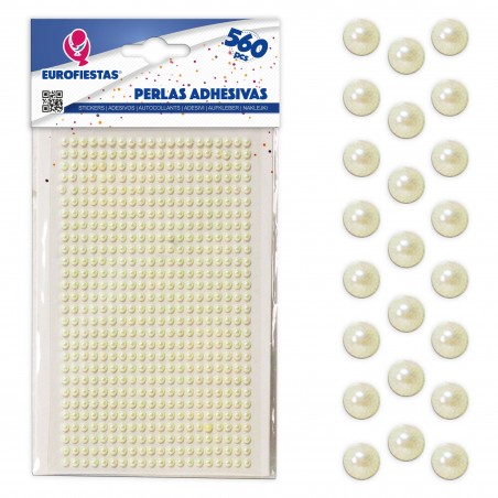 560 perline adesive piccole beige