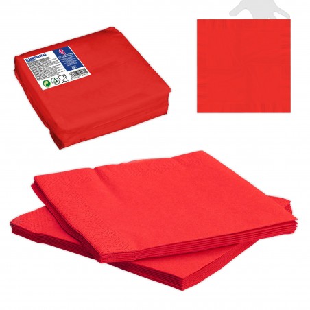 Tovaglioli di carta rossi 12
