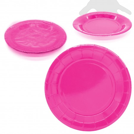 Piatti monouso gr. fucsia 10