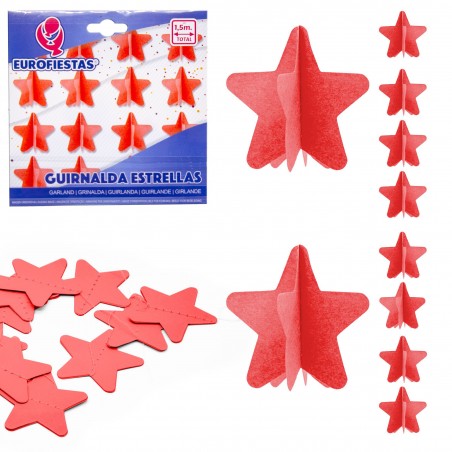 Ghirlanda di stelle di carta rossa