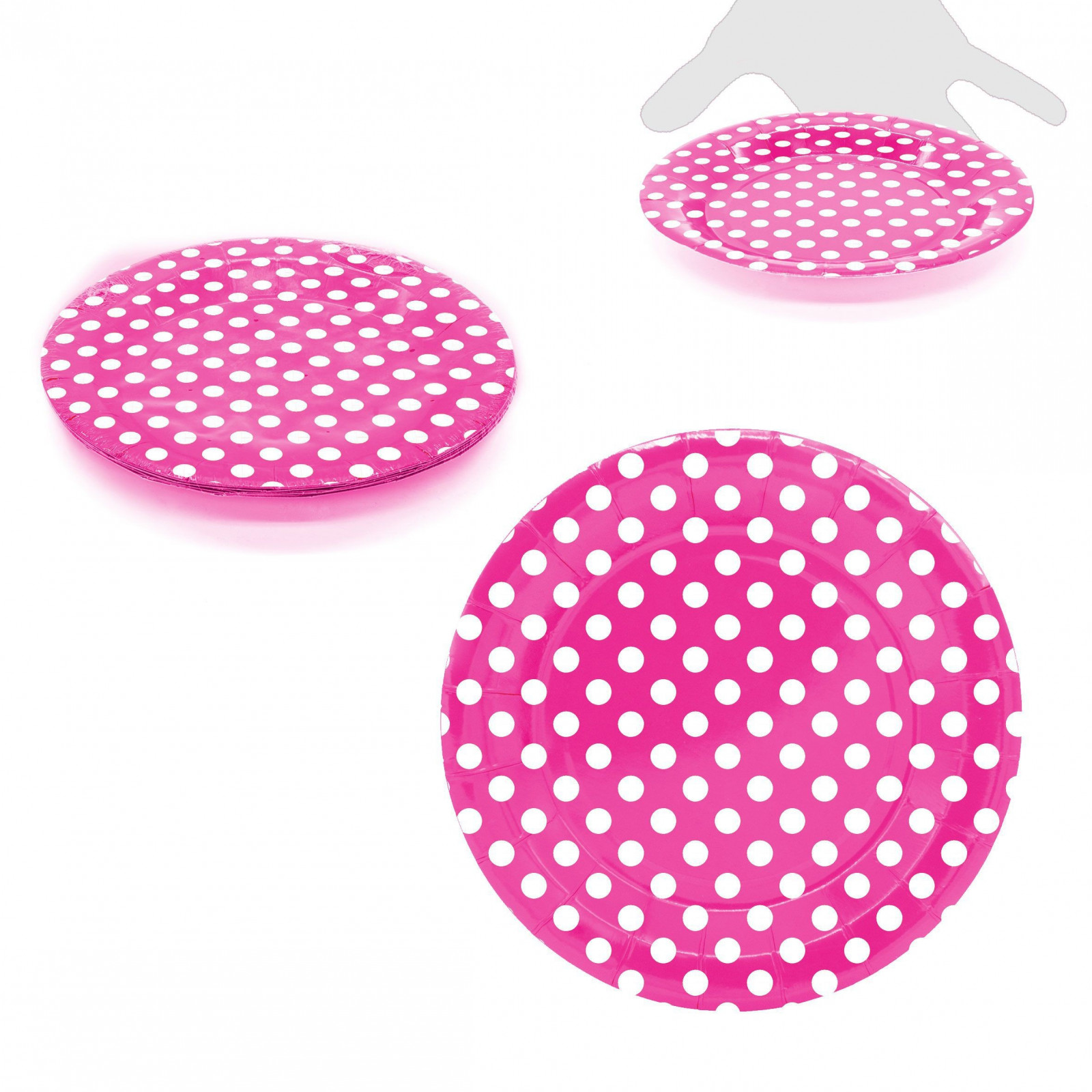 Piatti smaltimento luna 18cm fuscia 10