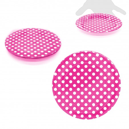 Piatti smaltimento luna 18cm fuscia 10