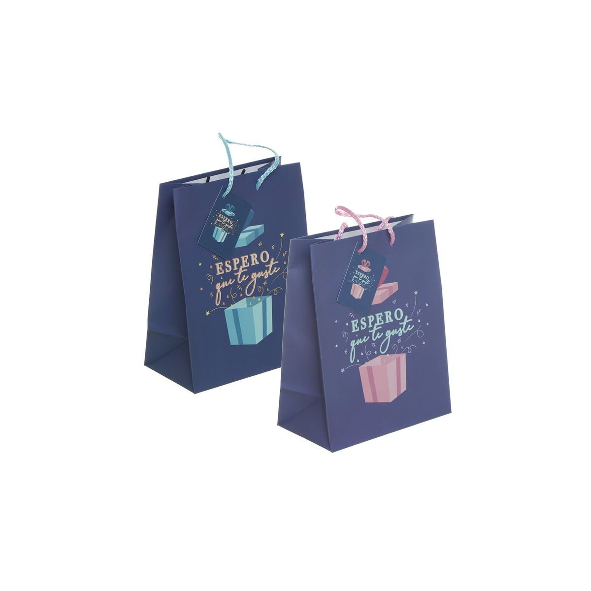 Sacchetti Regalo Piccoli Pasquali 8 Pezzi – Bustine In Carta Compleanno Con Coniglietto E Uova Colorate 16x8x22cm - 5