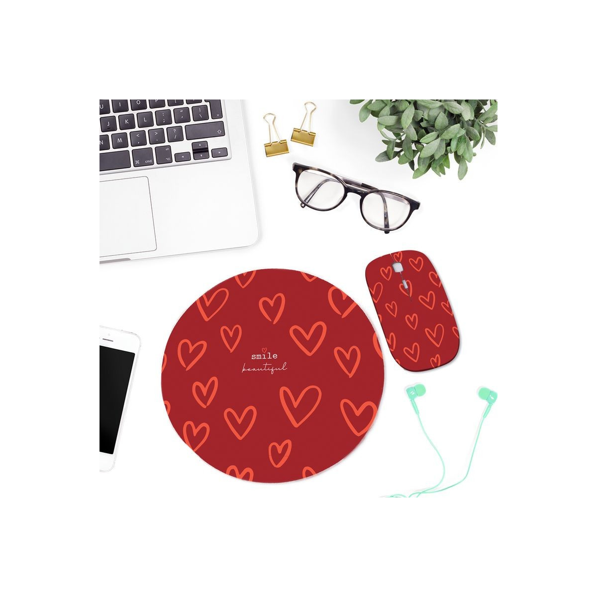 Mouse wireless con tappetino amore