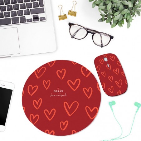 Mouse wireless con tappetino amore
