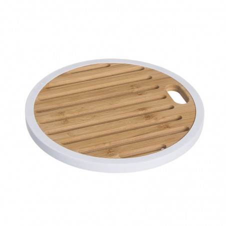 Sottopentola in silicone bianco e bambù