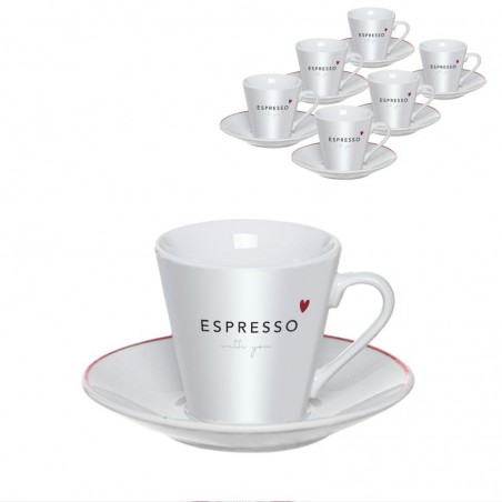 Set da caffè 6x90ml espresso con te