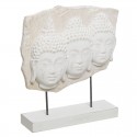 Figura teste di Buddha su base