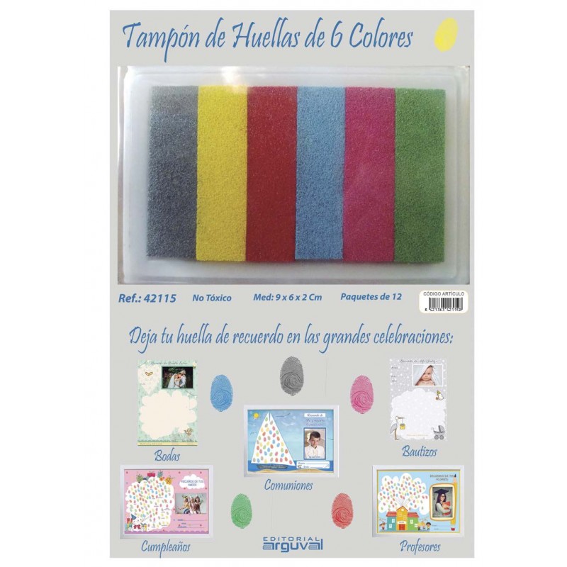 Timbro impronte 6 colori