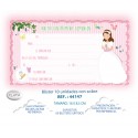 Blister 10 farfalle invito + busta comunione bambina