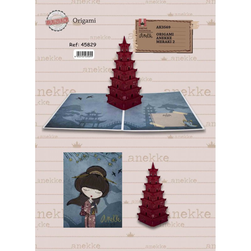 Postal 3d origami anekke cina