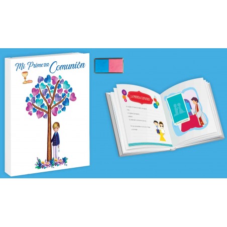 Libro comunione impronte bambino albero