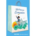 Borsa media comunione bambino barca
