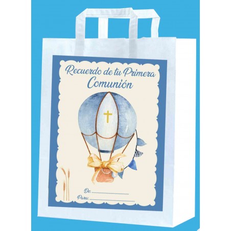 Borsa da comunione con palloncino blu medio