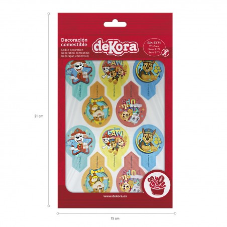 Blister 20 dekorapin ostia Paw Patrol 6 5x4cm