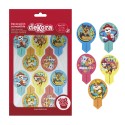 Blister 20 dekorapin ostia Paw Patrol 6 5x4cm
