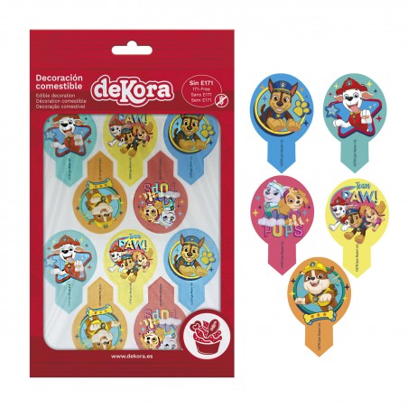 Blister 20 dekorapin ostia Paw Patrol 6 5x4cm