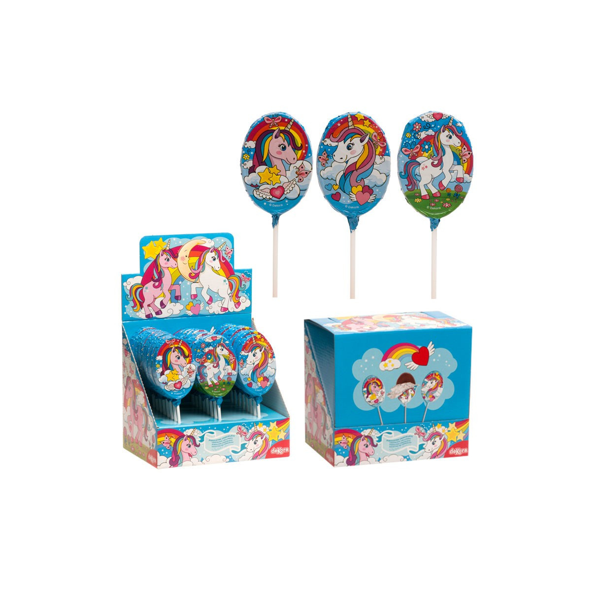Piruleta cioccolato unicorno 30 gr