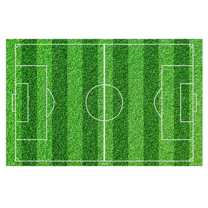Foglietto Commestibile per Torte con Design di Campo da Calcio
