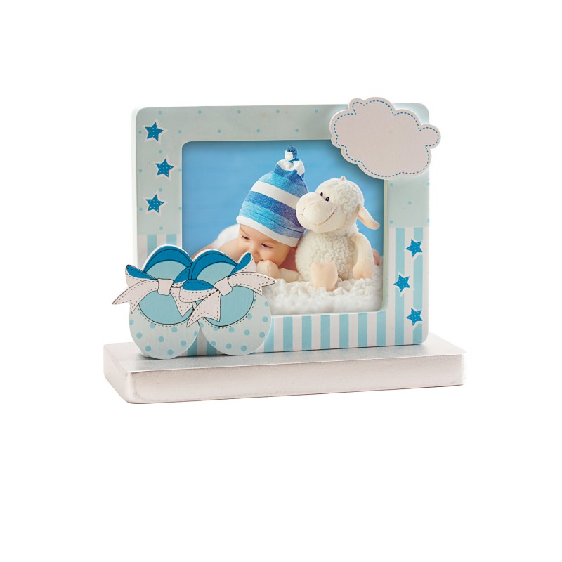 Cornice per foto scarpine blu 13x10cm