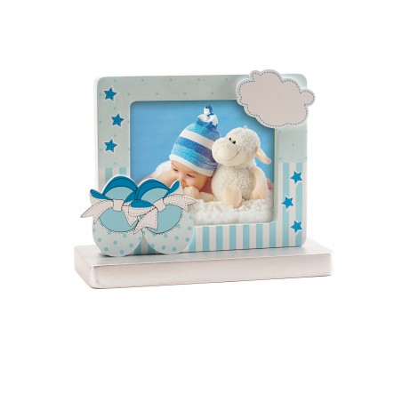 Cornice per foto scarpine blu 13x10cm