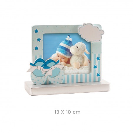 Cornice per foto scarpine blu 13x10cm
