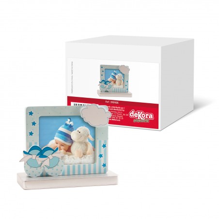 Cornice per foto scarpine blu 13x10cm