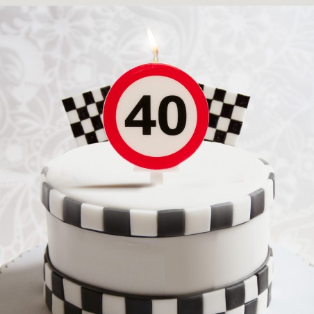 Candela 40 compleanno segnale vietato